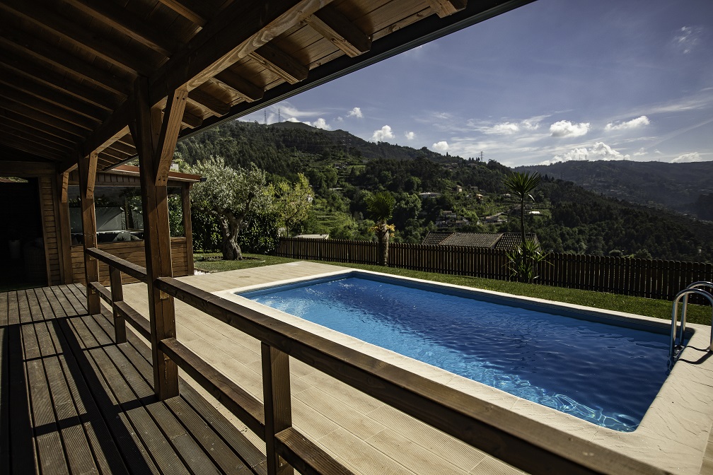Bungalow T2 com piscina privada e Jacuzzi em Vieira do Minho