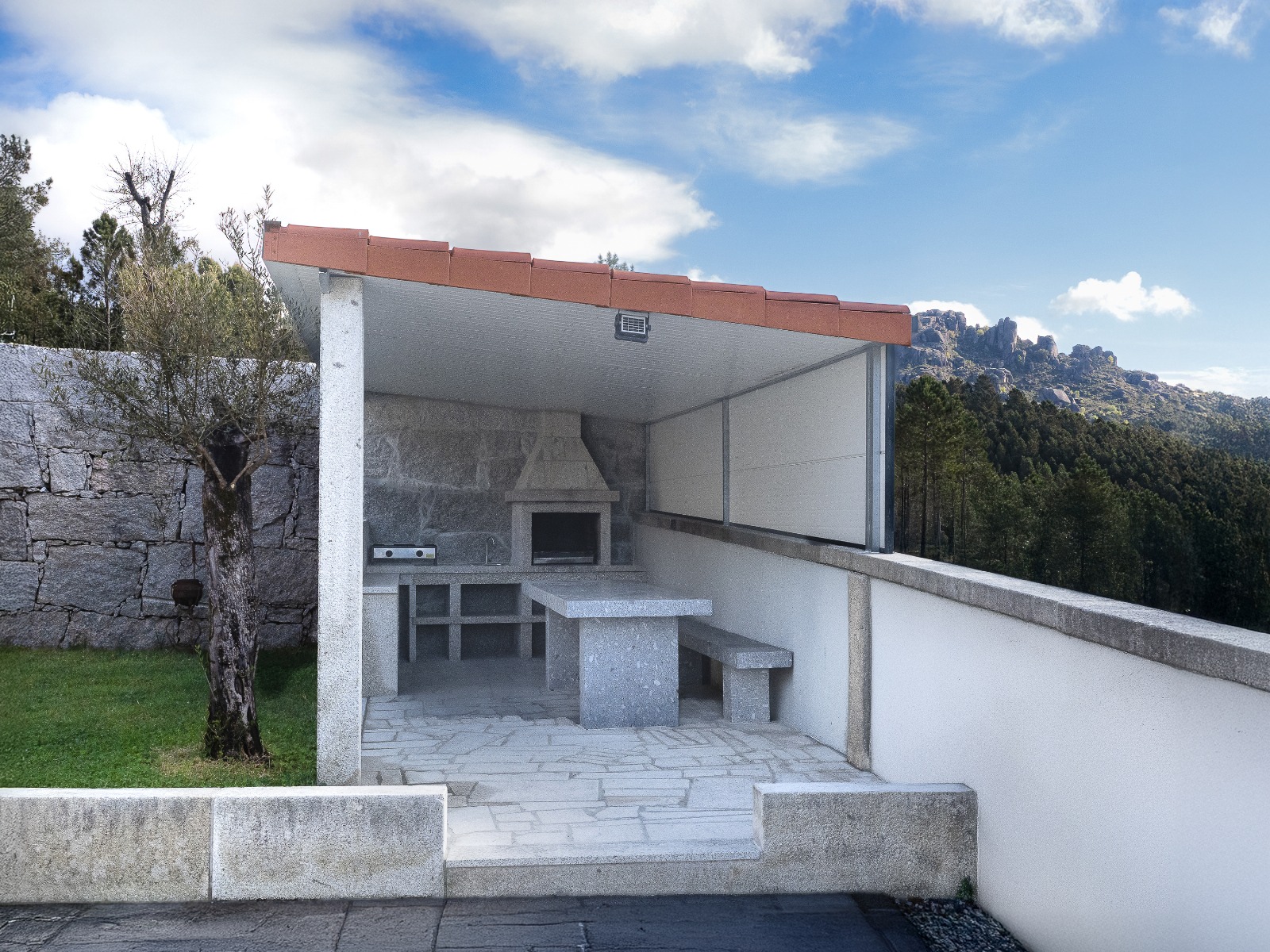 Casa com piscina perto das cascatas
